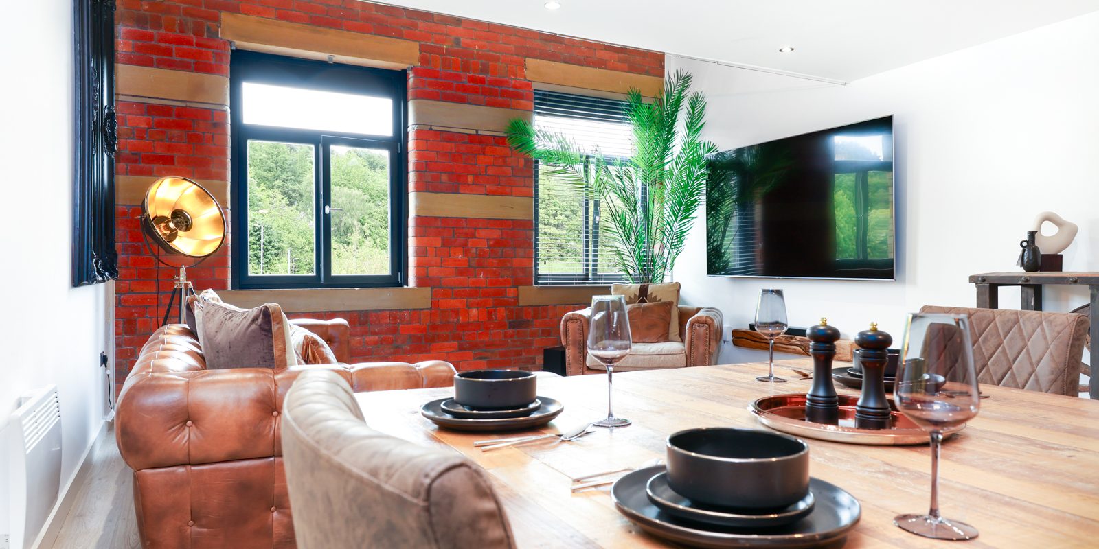 Interior design of loft apartment